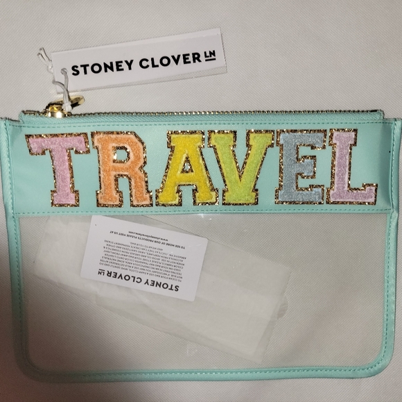 Stoney Clover Lane Snacks flat pouch Clear NWT COTTON CANDY "TRAVEL" - Picture 2 of 8